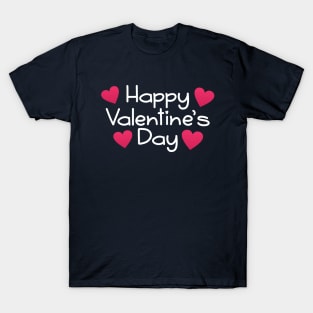 Simple Happy Valentine's Day Handwritten Greeting T-Shirt